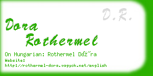 dora rothermel business card